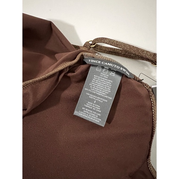 Vince Camuto Bronzed Goddess V-Wire One Piece Swimsuit Size 8 - Picture 9 of 9
